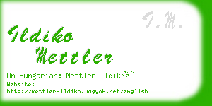 ildiko mettler business card